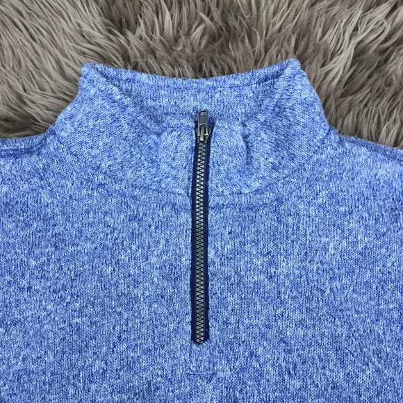 Old Navy blue mock neck zip sweater - size 6B - Picture 3 of 6